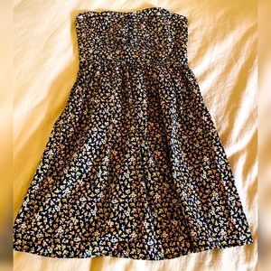 Strapless Floral Dress